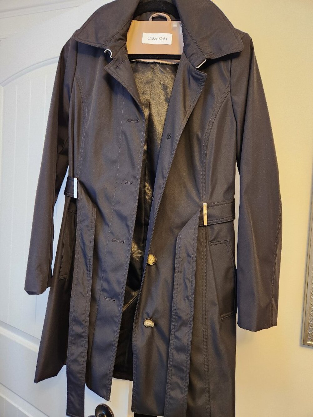 Calvin Klein Black Trench Coat